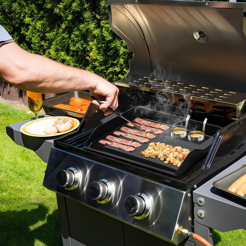 Onlyfire Universal Enamelled Cast Iron Cooking Griddle, Nonstick Coating Griddle