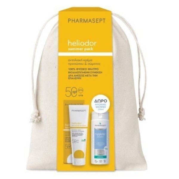 Pharmasept Heliodor Summer Pack Face & Body Sun Cream SPF50 150 ml + Gift Hygienic Shower 250 ml