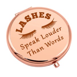 Lash Artist Gift Lash Tech Gifts Compact Mirror for Lash Technician Eyelashes Artist Gift Beautician Gift Funny Gifts for Women Folding Makeup Mirror for Best Friend Graduation Birthday Gifts