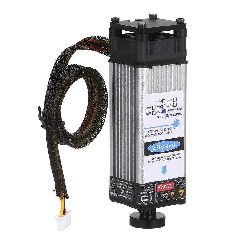 Geevorks 5.5W Laser Module 450nm Engraving Laser Head Adjustable Focal
