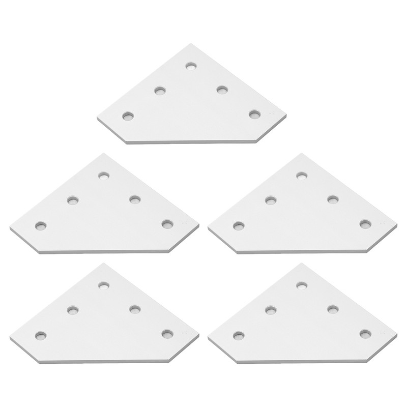 5PCS Flat Tie Plate Aluminum Alloy 5 Holes Compression Resistance