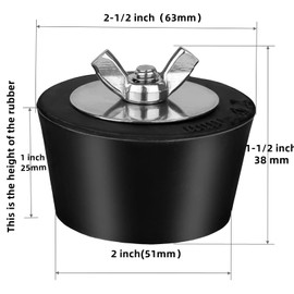 ADKUN 2 1/2 inch Pool Winterizing Plug Premium 2" to 2.5",PVC/Steel Expansion Pipe Plug，Swimming Pool Winter Expansion Plugs with SS Screw, Stainless Steel Bolts