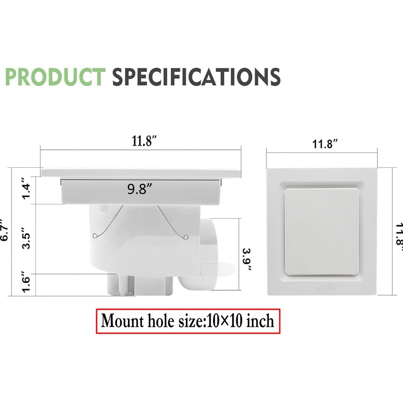 Aydomer Bathroom Exhaust Fan without Light, Ceiling Mount Ventilation Fan