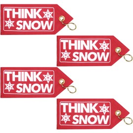 4 Pack Think Snow Flags with S-Hooks, Snow Plow Blade Markers