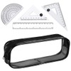 HiChange Clear Pencil Case (Black with Ruler Set)