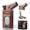 Torch Lighter with Built-in Straight Tool, Punch, Windproof Jet Flame
