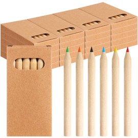 120pcs/20 Boxes Mini Colored Pencils Bulk Kids Drawing Colored Pencils Bulk Party Favor, 6 Color Pencils in Kraft Boxes, 3.5 Inch Short Coloring Pencils Pre-sharpened for Classroom School Supplies