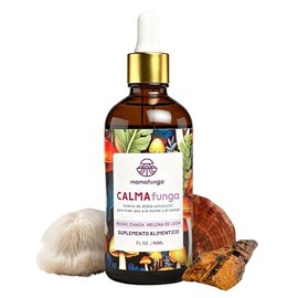 CalmaFunga - Tintura Adaptógena de Doble Extracción | Blend de Reishi, Melena de León y Chaga | Soporte para Sueño Profundo, Calma y Bienestar General