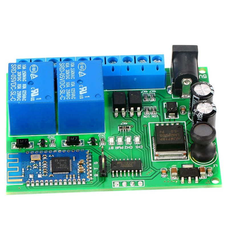 2 Channel Bluetooth Relay Wireless Remote Control Switch LED Motor