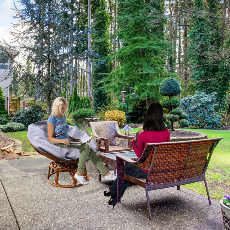 Lenahdale Papasan Cushion Covers Only, Outdoor Cushion Waterproof Slipcover for