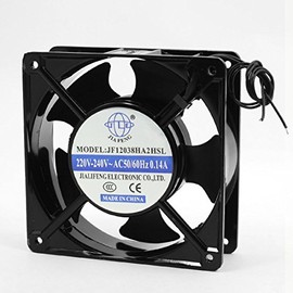 sourcing map 220-240VAC 0.14A 2-Wire Metal Frame Axial Cooling Fan 120mmx120mmx40mm