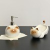 Ceramic Cute Cat Soap Dispenser with Pump, Perfect for Dish
