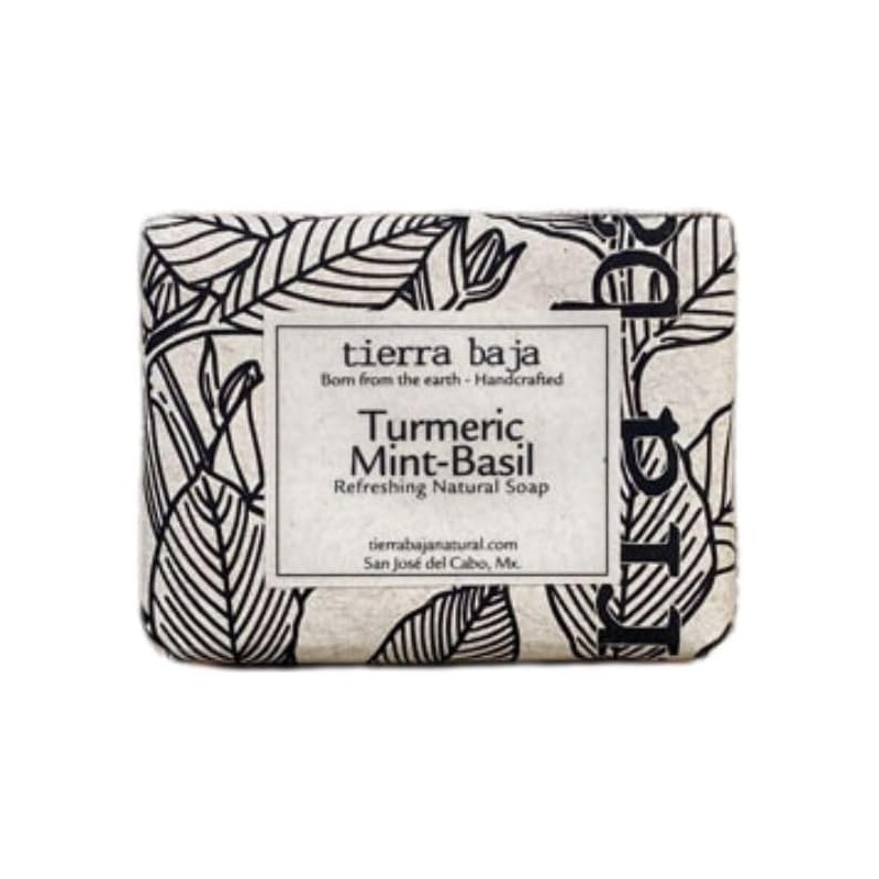 Jabón Natural de Menta y Cúrcuma 100g – Refrescante y