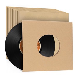 45 Record Sleeves, 20PCS 7inch Brown Vinyl Record Inner Sleeves, Heavyweight Acid Free Paper for EP Records Storage