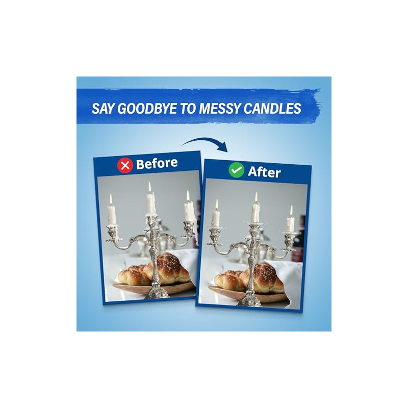 Rokeach Shabbat Candle Holders (50 Count) Extra Heavy Duty Disposable