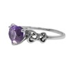 Silvershake 1.04ct. Genuine Heart Shape Amethyst 925 Sterling Silver Celtic