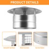 Fardtry 8 Inch Galvanized Steel Chimney Cap, Round Roof Rain