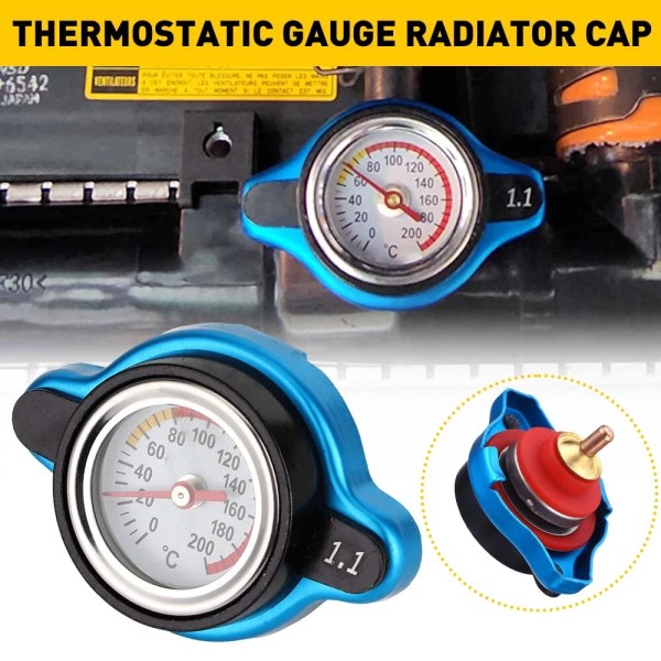 Unbranded 1.1Bar Big Car Head Vehicle Radiator Cap Water Temp
