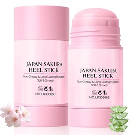 2 barras de talón japonesas Sakura, bálsamo de talón japonés Sakura para grietas secas, barra de reparación de talón agrietado para pies y talones sec