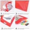 100 Pieces Resealable Mylar Bags with Clear Window, Smell Proof