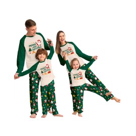BIRW 2025 men Size XL White Green Santa Family Christmas Pajamas Matching Sets Xmas Pjs for Womens Mens Holiday Home Sleepwear Set Jammies