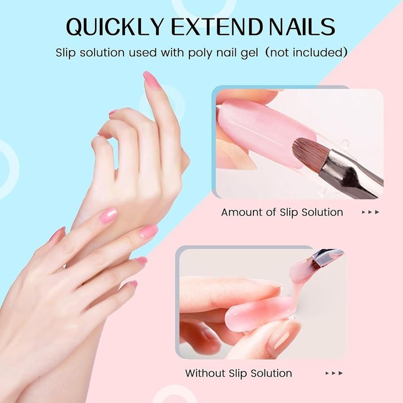 AIJIMEI Poly Nägel Gel 15ml,2Farben Nail Extension Gel Kit Mit