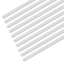 M METERXITY 20-Pack Round Aluminum Rod, 4mm (5/32") Dia 100mm (4") Length 6061 Aluminum Round Rod Solid Lathe Bar Stock Metal Sticks for DIY Crafts Making/Industrial/Construction/Model