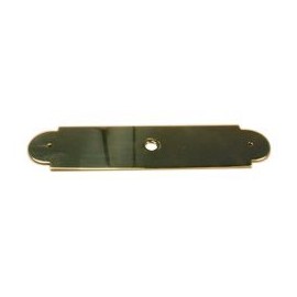 Solid Brass Backplate, 4-In Length, Polished Brass