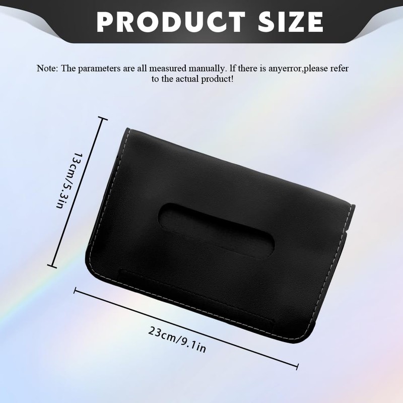 Lyxheth Car Tissue Holder, Tissue Box for Car, PU Leather