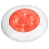 Hella Marine Red LED Round Courtesy Lamp - White Bezel
