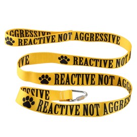 Funny Service Dog Leash Reactive Not Aggressive Dog Leash Walking Training Dog Leashes Dog Owner Pet Lover Gift (Reactive Not Aggressive-YE)
