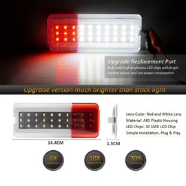 D-Lumina LED Interior Door Lights Courtesy Door Light Assembly Front or Rear Door Reflectors Panel Compatible with Fo-rd 1999-2007 F250 F350 F450 F550 Super Duty ＆ 2000-2005 Excursion, Pack of 2