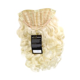 WIG ME UP - H9503-613 Clip-in Hairpiece with 7 Clips, 3/4 Wig Blonde Platinum Blonde 60 cm Hair Extension Wig