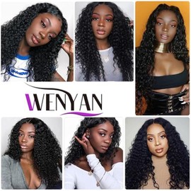 WENYAN Deep Wave Lace Front Wigs Human Hair Pre Plucked 13x4 Lace Frontal Closure Wigs for Black Women Human Hair