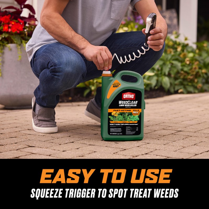 Ortho WeedClear Lawn Weed Killer Ready-To-Use with Trigger Sprayer, Kills