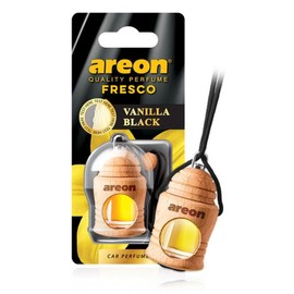 AREON Fresco Car Air Freshener Vanilla Black 4 Milliliters Multi Pack Of 10