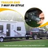PKDOAX 7 Pin Trailer Plug 12V, Trailer Side Male End
