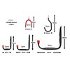 brackit 10x Wall-Mounted Garage Hooks - 30pc Assortment Set for