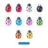 Cheriswelry 100pcs Ladybird Resin Cabochon 10 Colors Inserts Flat Back