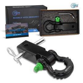 Receptor de enganche de grillete 2" 35,000 lb receptor de resistencia a la rotura 5/8" pasador de tornillo negro-G