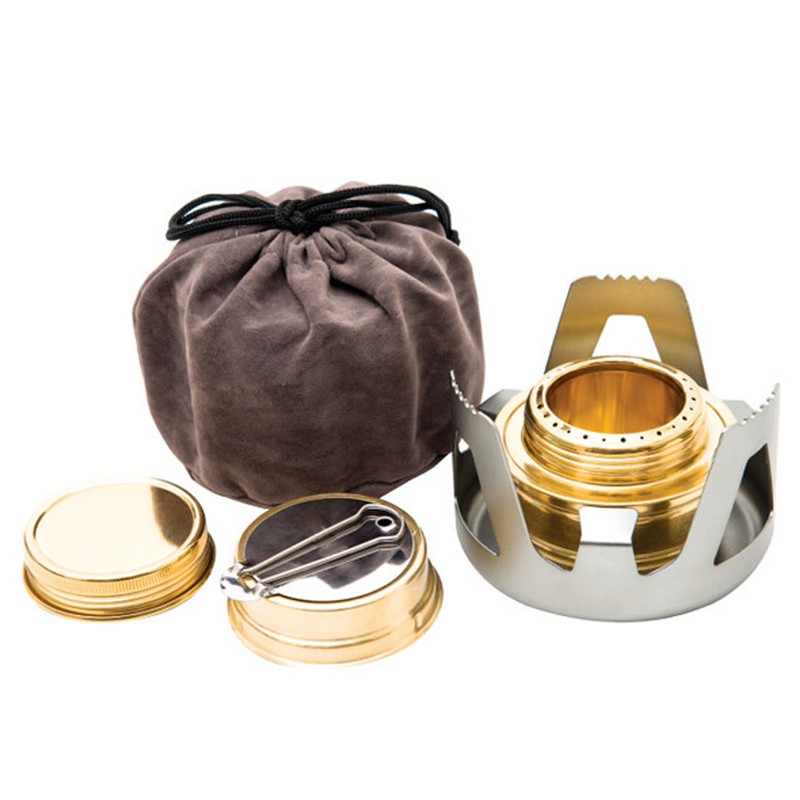 Camping Stove Windproof Vaporizable Portable Liquid Spirit Stove with Stand