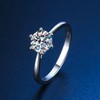ShiKeWei White Gold Plated Adjustable Women's Ring - 1 Carat