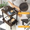 Apicizon 2 Tier End Table, Small Side Table with Solid
