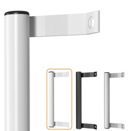 T-HAKEN Sliding Door Handle Pull – New Update Sliding Glass Door Pull for Old or Damage Patio Door, 6 5/8 inches Mounting Holes (Long Leg-White Handle)