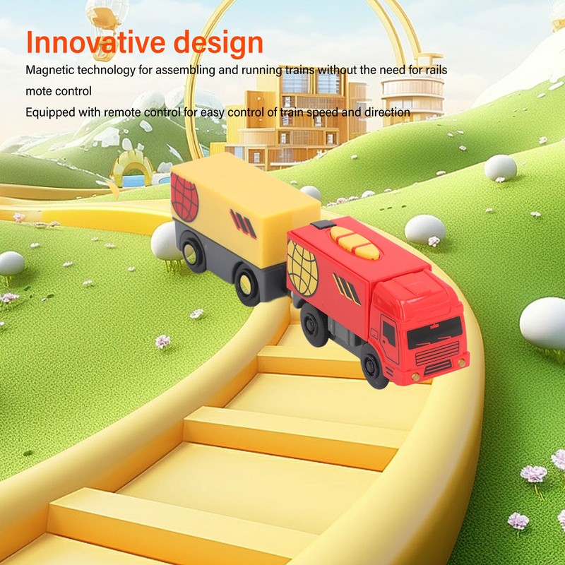 Remote Control Electric Train with Sound and Light Magnetic Connection
