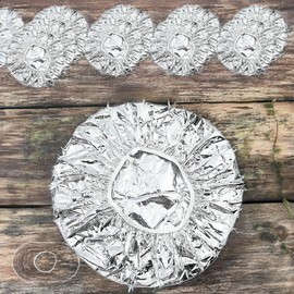 Nanri Sisters perm scissors perm brush aluminum foil self-dyeing hair caps 20 pieces silver / 난리시스터즈 파마용가위 파마용브러시 알루미늄 호일 셀프 염색 헤어캡 20개 실버