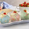 200Pcs Tulip-Shaped Cupcake Liners, 4 Colors, 3.2×2 Inches
