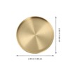 Kichvoe Brass Coasters for Drinks Bronze Gold Coasters Small Brass