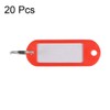 sourcing map Plastic Key Tags with Split Ring Keychain ID