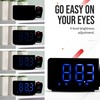 Projection Alarm Clock, Digital LED Clock Radio with 360° Projector,